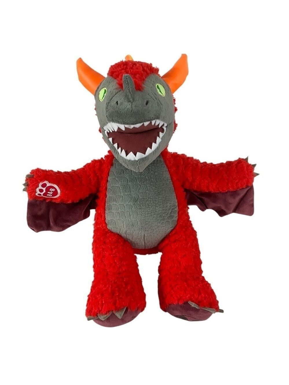 Build-A-Bear Great Wolf Lodge MagiQuest Charlock Red Dragon Plush 17”